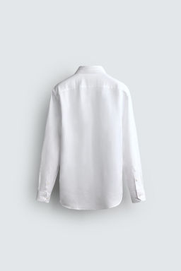 CAMISA REGULAR FIT LINO - LYOCELL / Blanco - Zara фото 8