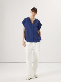 Ka??k Yaka Oversize Kad?n Bluz