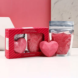 Соль и бомбочка для ванны Уведомление, подарочный набор косметики, ЧИСТОЕ СЧАТЬЕ