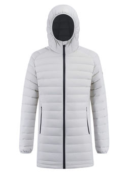 Куртка мужская удлинённая стёганая с капюшоном и графеновой подкладкой утеплитель тинсулейт