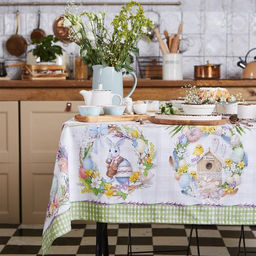 Скатерть Этель Уютная пасха 110х147 см, 100% хл, саржа 190 гр/м2