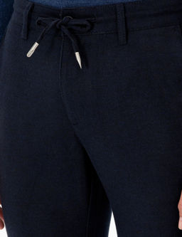 Lacivert Slim Fit Kanvas Pantolon
