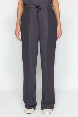 Antrasit Yuksek Bel Kal?n Orme Esofman Alt? Pantolon TWOAW24EA00015 - Trendyolmilla фото 3