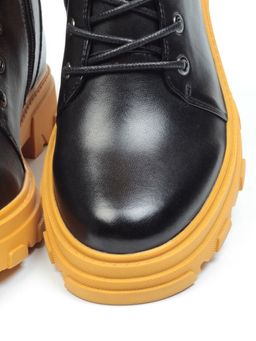 01-B2014B-500A-2 BLACK Ботинки демисезонные женские (натуральная кожа, натуральная замша, байка) - Фабричный китай фото 15