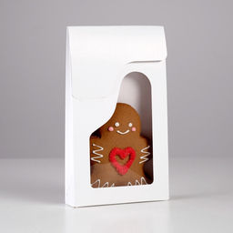 Коробка фигурная, кондитерская упаковка без печати, с окном, белый, 10 шт., 12×3×20 см