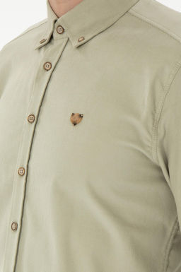 Мужская рубашка светло-хаки с длинным рукавом Неожиданная скидка в корзине - U.s. polo assn фото 7