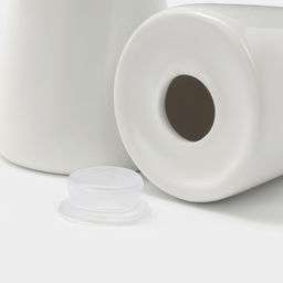 Набор для специй BellaTenero, 5 предметов: солонка, перечница, 2 соусника, на бамбуковой подставке, фарфор, белый  фото 4