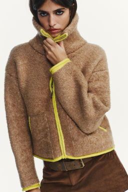 CONTRASTING TRIM CARDIGAN - Zara фото 5