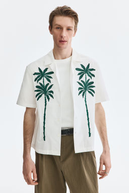 Camisa resort con motivo bordado Relaxed Fit - H&m фото 2