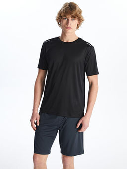 Bisiklet Yaka K?sa Kollu Erkek Spor Dokulu Ti??rt - Waikiki фото 2