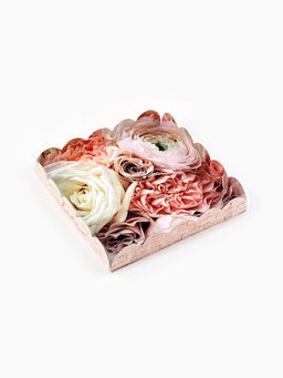 Цена за 5 шт. Коробка для печенья, кондитерская упаковка с пластиковой крышкой, My best wishes, 18×18×3 см