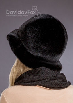 шапка Шляпка экомех волна блэк - Davidovfox фото 5