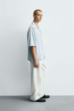 STRIPED JACQUARD WASHED SHIRT - Zara фото 4