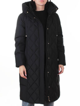 8353 BLACK Пальто зимнее женское (200 гр. холлофайбер)