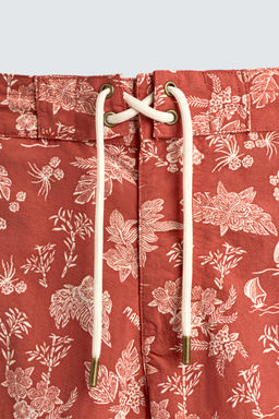 BA?ADOR LARGO ESTAMPADO FLORAL / Rojo claro - Zara фото 9