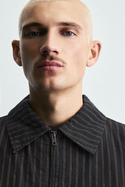 STRIPED CROPPED FIT JACKET - Zara фото 6