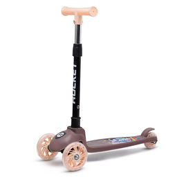 Самокат трёхколёсный ROCKET колёса PU, цвет коричневый - Кнр фото 4