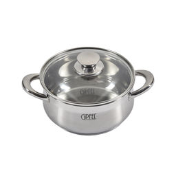 1743 GIPFEL Кастрюля SERENADE 18x8,5см/2,1л со стеклянной крышкой. Материал: нерж. сталь 18/10. Толщина 0,6мм  фото 3