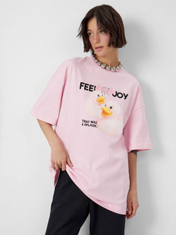 Футболка Mark Formelle женская розовая с печатью хлопок  фото 5