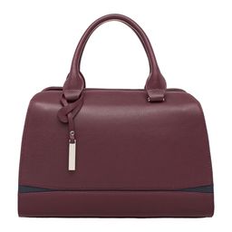 Женская кожаная сумка Emra Burgundy/Dark Blue