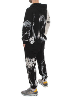 2608/7325 BLACK/WHITE Костюм спортивный мужской (75% хлопок, 20% полиэстер, 5% спандекс) - Fashion фото 5