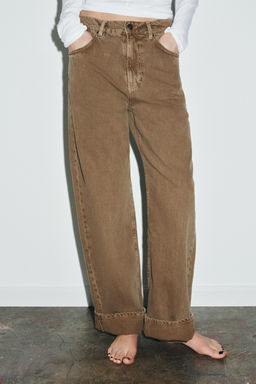 JEANS ZW COLLECTION BAGGY TIRO MEDIO / Marr?n - Zara фото 2