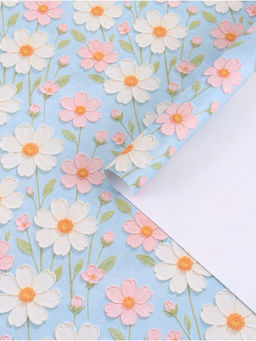 Цена за 10 шт. Бумага упаковочная крафтовая «Цветочная», 50 × 70 см