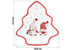 Блюдо - елочка 21,4*20,8*2,5 см Весёлые гномики. - Elan gallery фото 2