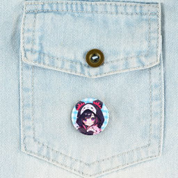 Цена за 10 шт. Значок металлический закатной Милые анимешки, d=2.5 см, МИКС