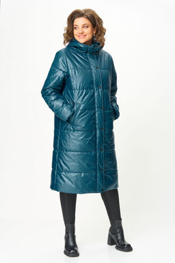 Пальто Anastasia Mak 1026 морская волна фото 8