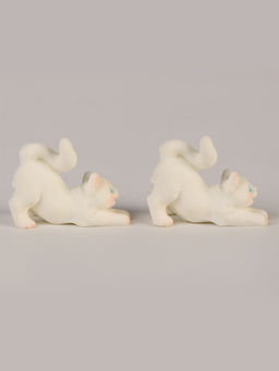 Миниатюра кукольная «Игривый котик», набор 2 шт., размер 1 шт. — 2 × 3,5 × 3 см