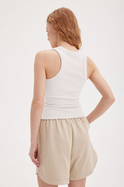 Топ халтер в рубчик "Белый" женский