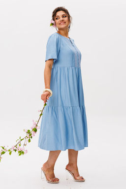 Платье ANELLI 1604 голубое кружево