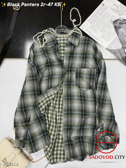 Рубашка женская в клетку