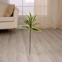 Цветы искусственные «Пальма домашняя люкс полоска», h=55 см, светло-зелёные