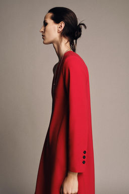 ZW COLLECTION ASYMMETRIC LONG DRESS - Zara фото 8