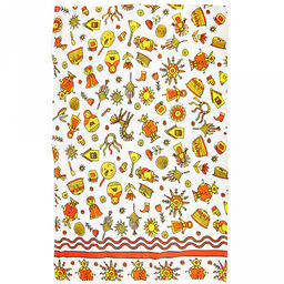 Полотенце вафельное 50х70см "Весенняя капель", хлопок 100%, "Домашняя мода" (Россия)