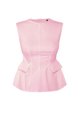Trendyolmilla Ekru Pamuklu Gabardin Peplum Fitted Bedene Oturan Cep Detayl? Dokuma Bluz TWOSS25BZ00538  фото 7