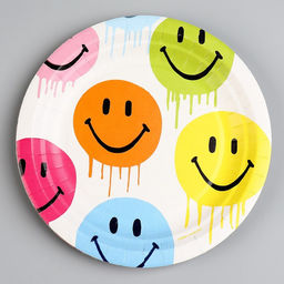 Цена за 10 шт. Тарелка бумажная Смайл, 18 см - Страна карнавалия фото 13