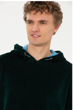 U. S. Polo Assn Мужская зеленая комфортная толстовка с капюшоном - U.s. polo assn фото 14