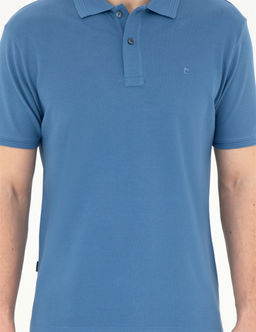 Koyu Mavi Slim Fit Basic Ti__rt
