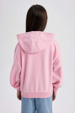 Толстовка с капюшоном для девочек свободного кроя - Defacto фото 5