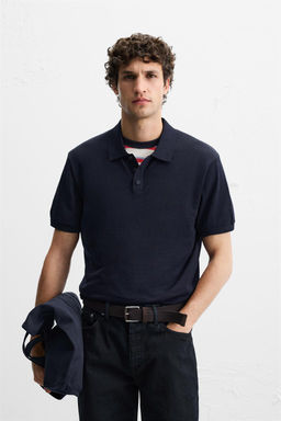 KNIT COTTON - SILK POLO SHIRT - Zara фото 26