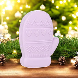 Новогоднее мыло фигурное «Варежка» в картонной коробочке, 60 г