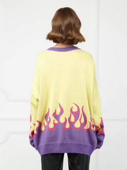 Джемпер женский ZZ-07010 lime/fuchsia/violet