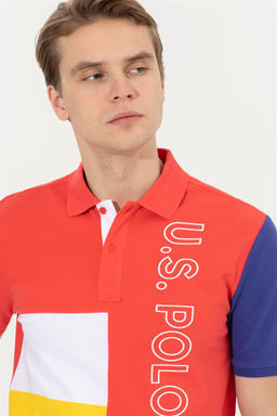 U. S. Polo Assn Мужская красная футболка с воротником-поло - U.s. polo assn фото 9