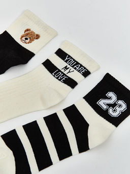 Desenli Kad?n Soket ?orap 5li