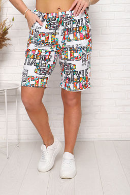Шорты удлиненные с карманами (00968, буквы на белом) - Плиона фото 13