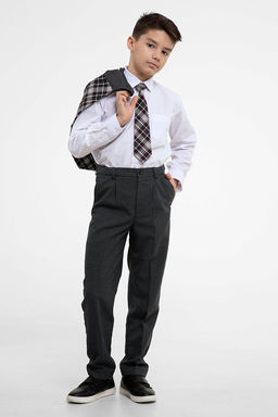Серые школьные брюки для мальчика Инфанта, модель 0913/1