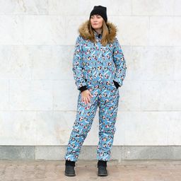Зимний комбинезон для женщин с принтом Рябина - Sportsolo фото 28